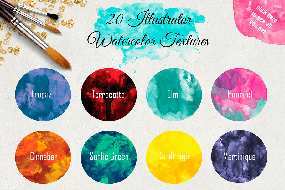 Watercolor Textures & Styles in Textures - product preview 8
