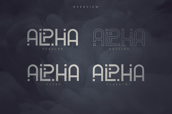 Alpha Display Font - 4 styles in Display Fonts - product preview 1