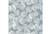 Seamless pattern with ice cubes.