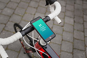 iPhone 6 Space Gray on bicycle