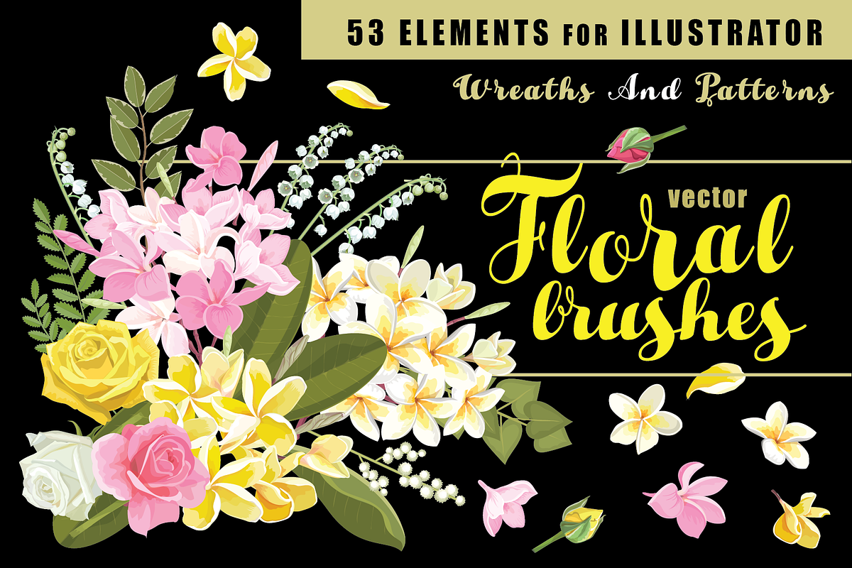 53 Floral brushes for Illustrator in Add-Ons - product preview 8