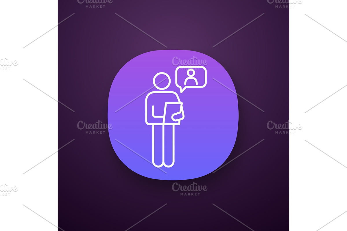 Online job interview app icon in Icons - product preview 8