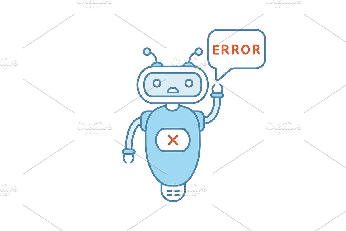 Error chatbot color icon in Icons - product preview 8