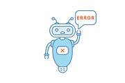 Error chatbot color icon