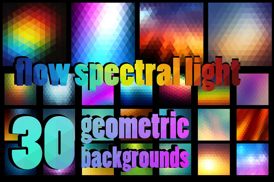 30 vector Backgrounds. Flow Light in Textures - product preview 8