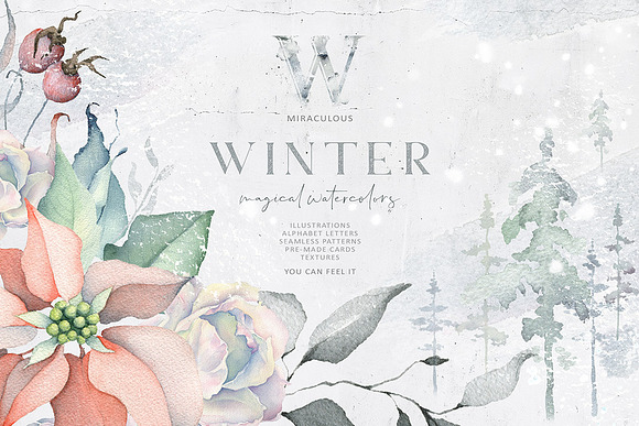 Winter Watercolors&Alphabets in Illustrations - product preview 20