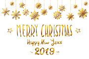 Merry christmas Happy new year 2019