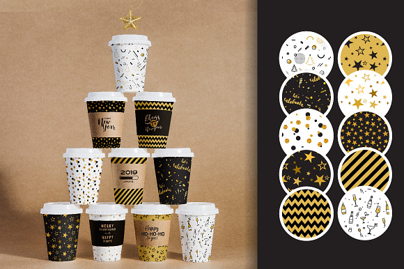 New Year Celebration patterns in Graphics - product preview 1