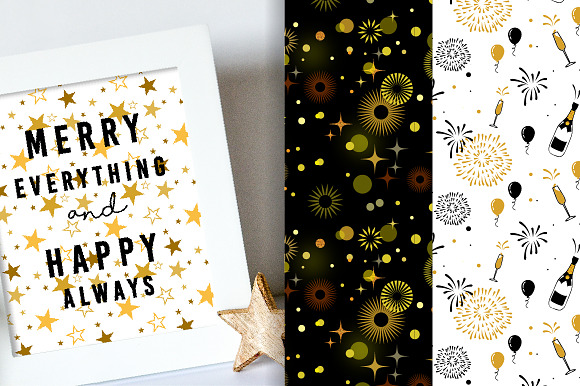 New Year Celebration patterns in Graphics - product preview 4