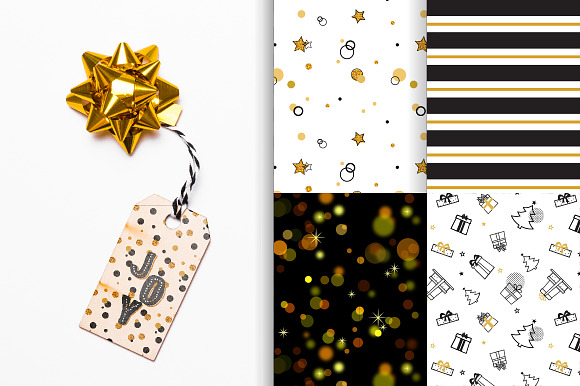 New Year Celebration patterns in Graphics - product preview 6
