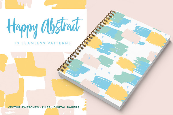 Happy Abstract Seamless Patterns