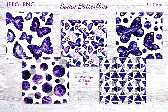 Space Butterflies in Illustrations - product preview 6