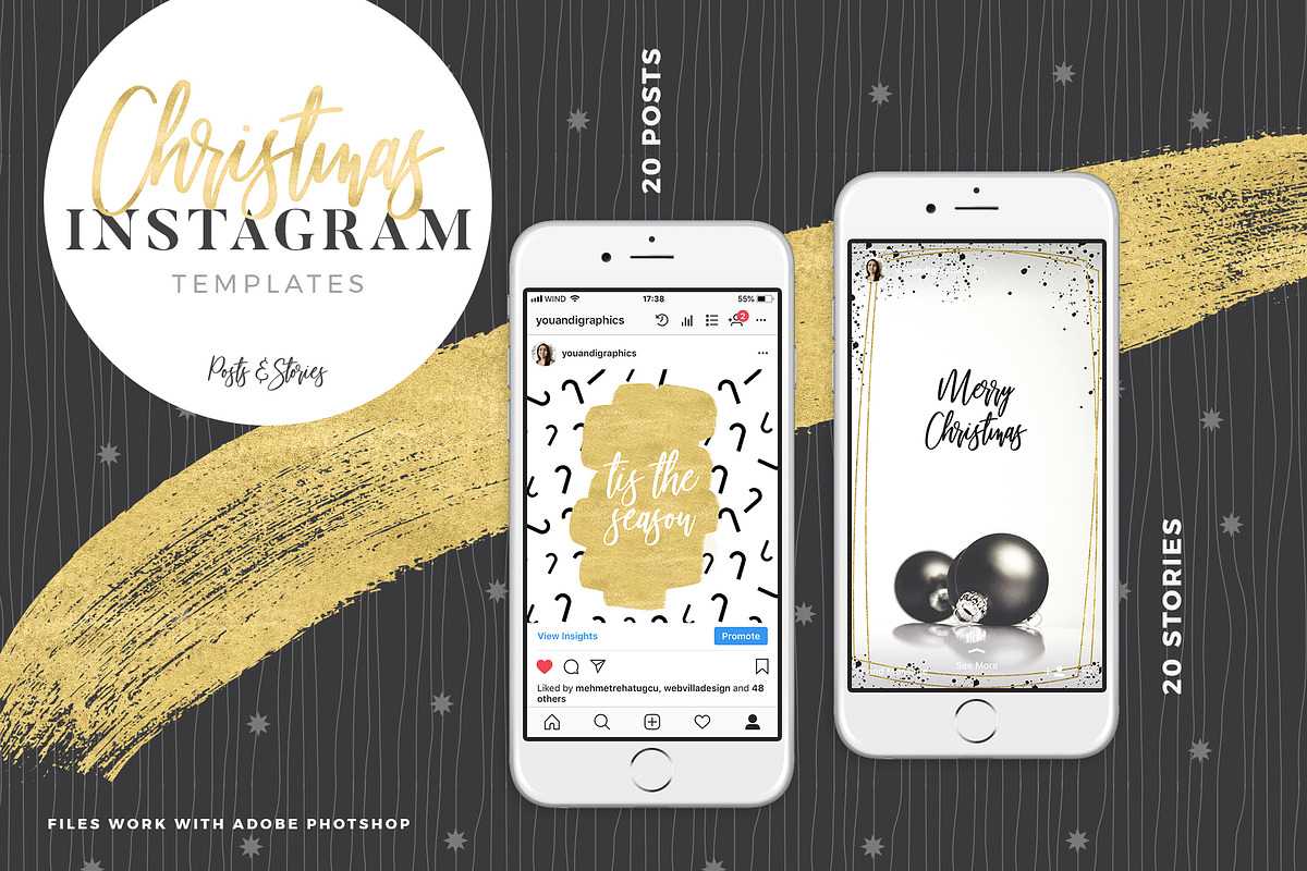 Christmas Instagram Posts & Stories in Instagram Templates - product preview 8