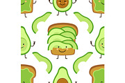 Seamless pattern with cute hand