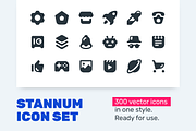 Stannum Icon Set - 300 Solid icons!