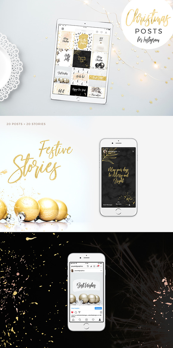 Christmas Instagram Posts & Stories in Instagram Templates - product preview 8