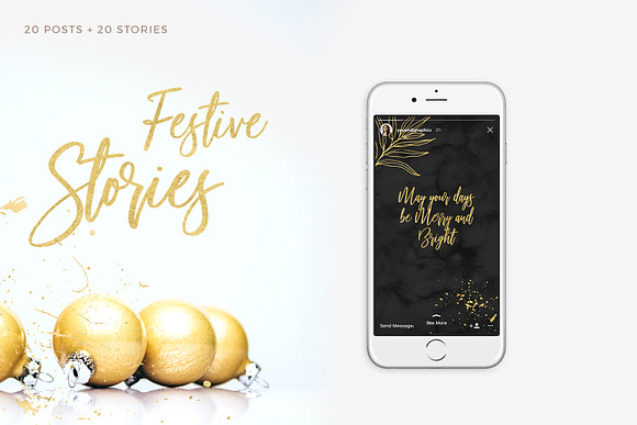 Christmas Instagram Posts & Stories in Instagram Templates - product preview 9