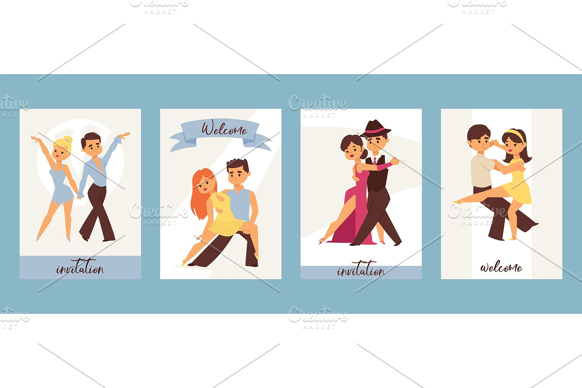 Dancing man and woman ballroom in Illustrations - product preview 8