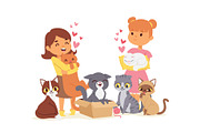 Children with pets adopt friendship