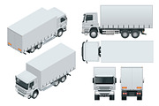 Truck delivery, lorry mock-up