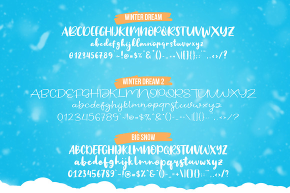Winter Dream Trio Font in Script Fonts - product preview 8