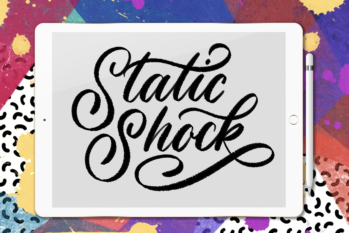 Static Shock Lettering Brush in Add-Ons - product preview 8