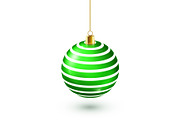 Christmas Tree Shiny Green Ball. New