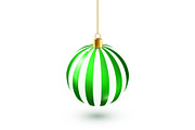 Christmas Tree Shiny Green Ball. New