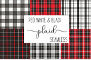 Buffalo Plaid Red black & white