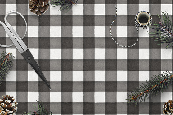 Buffalo Plaid Red black & white in Patterns - product preview 1
