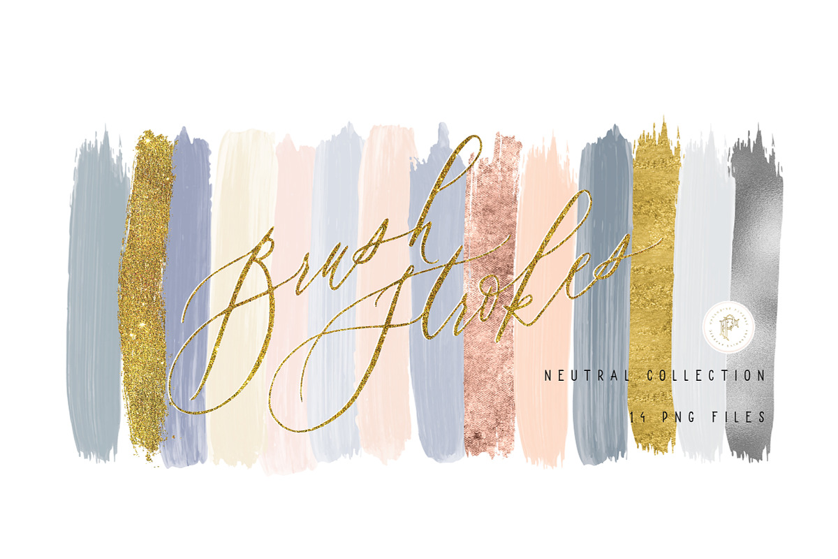 Neutral watercolor brush strokes in Textures - product preview 8