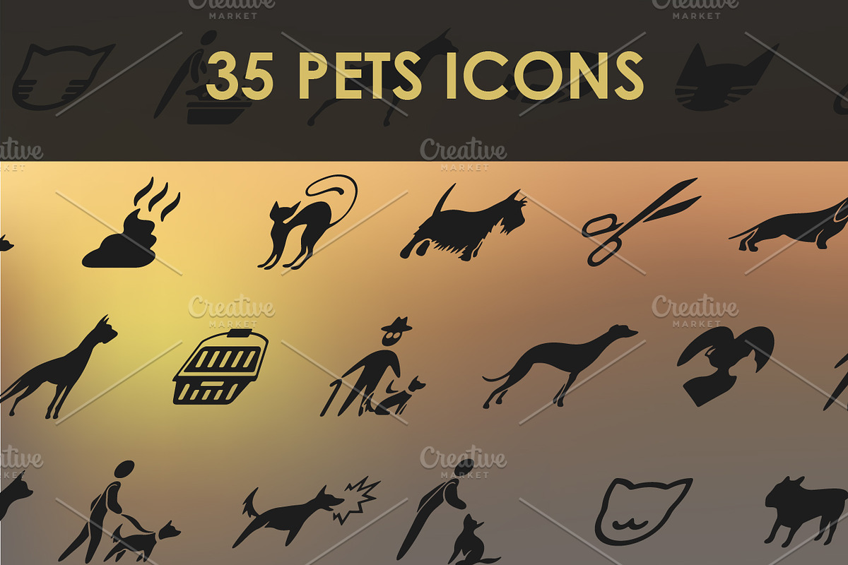 Set of pets icons. in Graphics - product preview 8