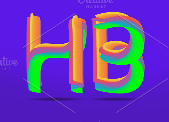 3D Colorful Font in Display Fonts - product preview 3