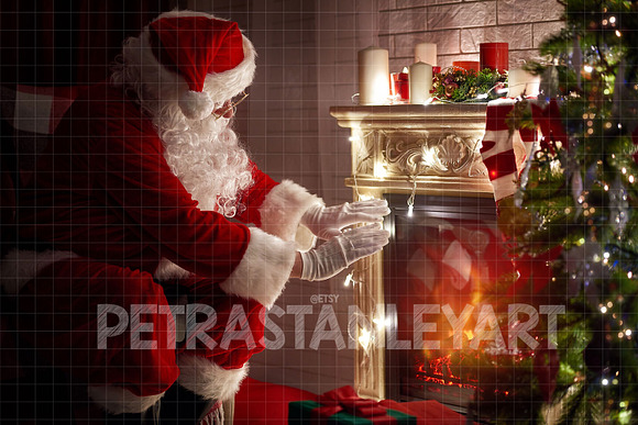 Santa Fireplace Digital Backdrop in Add-Ons - product preview 2