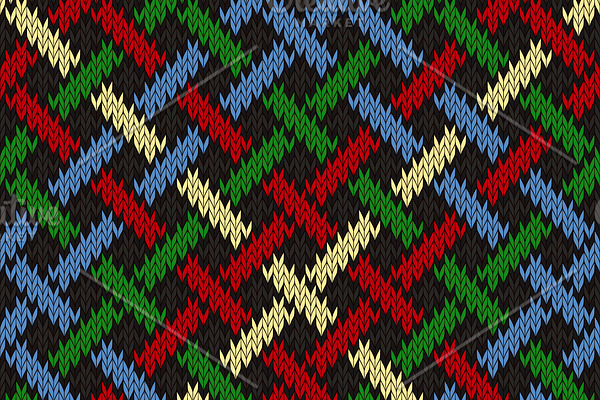 Endless knitted Irish-Saxon ornament