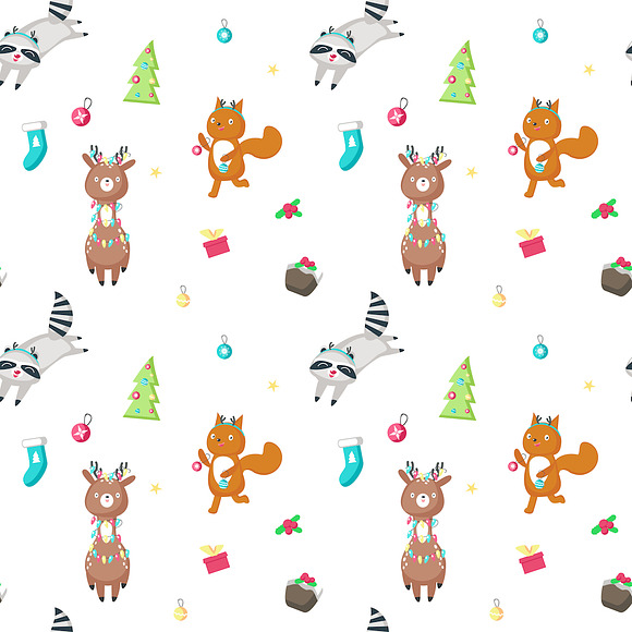 Christmas animals cards and patterns in Patterns - product preview 3