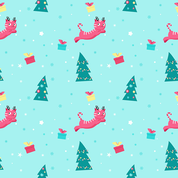 Christmas animals cards and patterns in Patterns - product preview 4