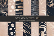 Rose Gold Marble & Foil Backgrounds