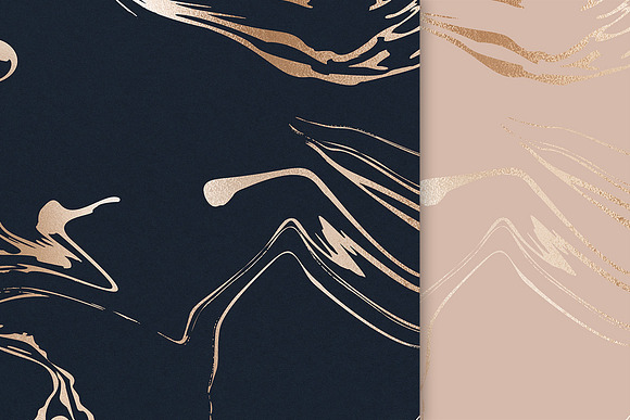 Rose Gold Marble & Foil Backgrounds in Textures - product preview 1