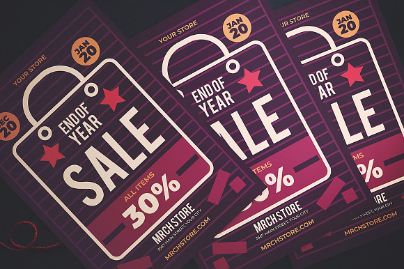 End Of Year Sale Flyer in Flyer Templates - product preview 1