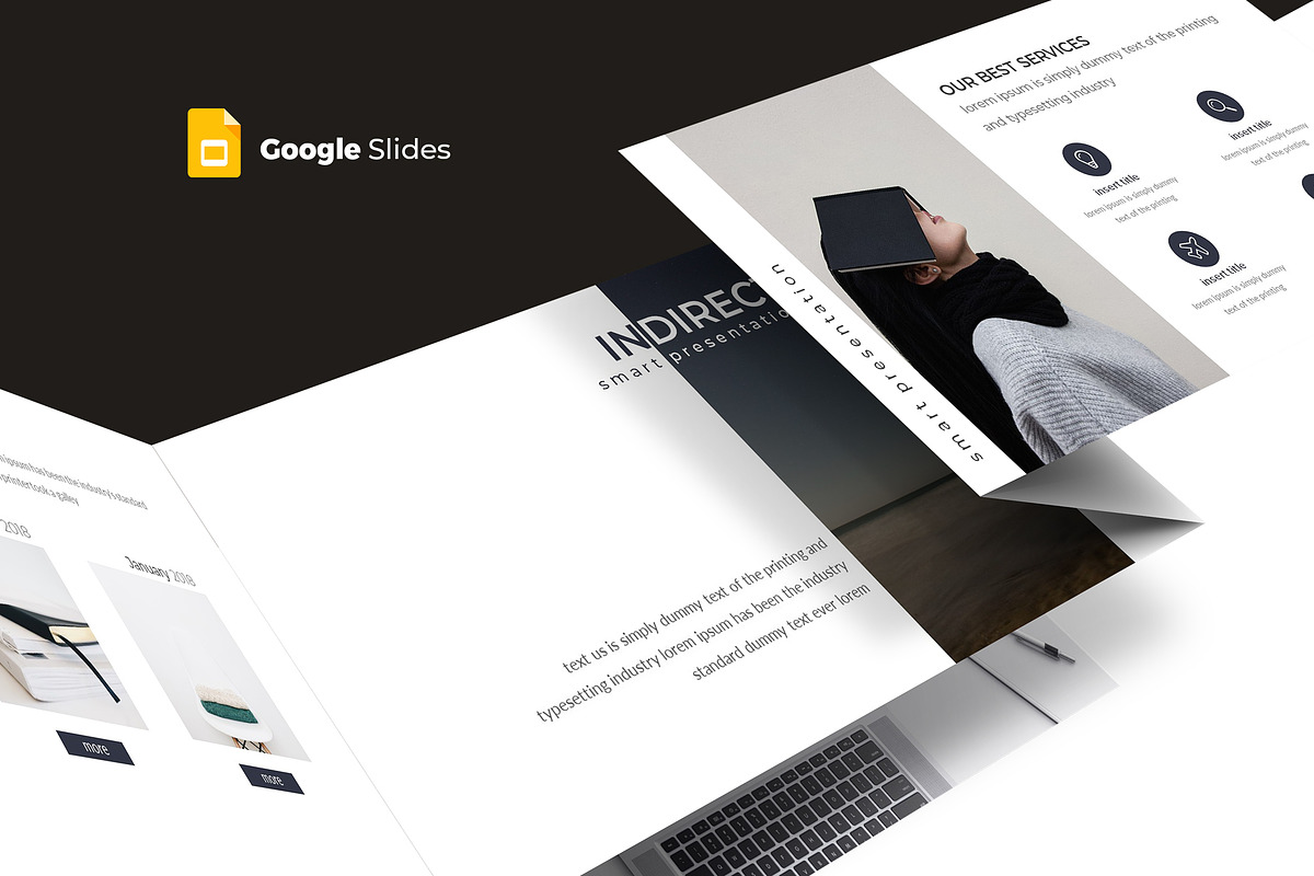 Indirect - Google Slide Template in Google Slides Templates - product preview 8