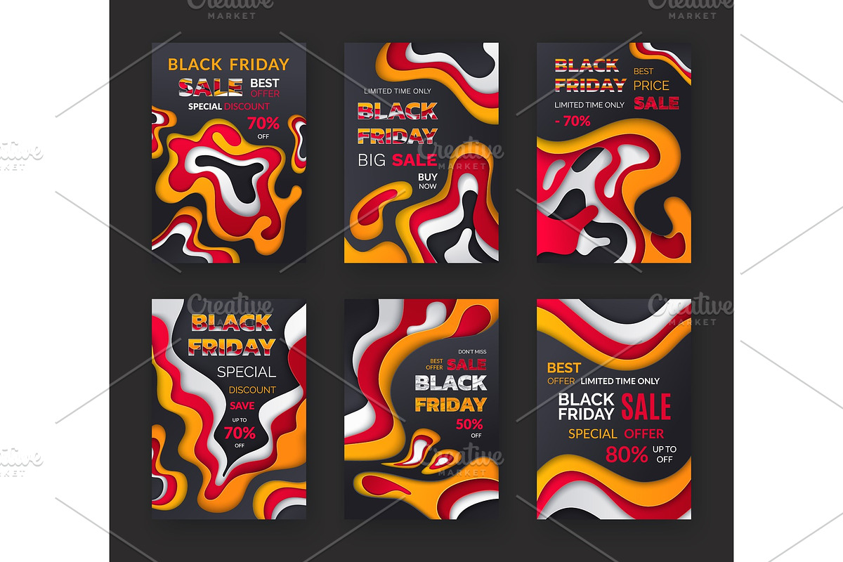 Black Friday Posters, Holiday in Illustrations - product preview 8