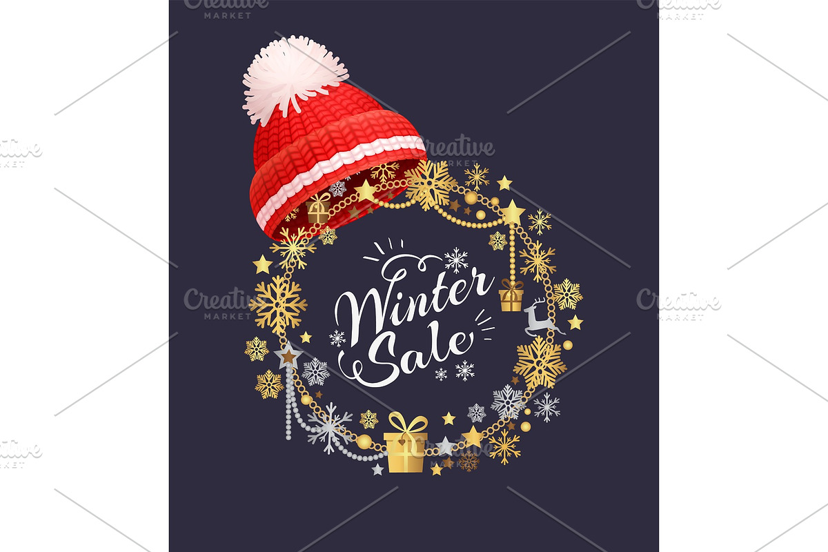 Winter Sale, Lettering Label with in Illustrations - product preview 8
