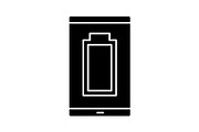 Charged smartphone battery icon