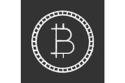 Bitcoin chalk icon