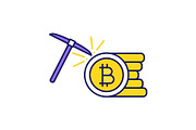 Cryptocurrency mining service icon