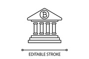 Bitcoin banking linear icon