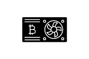 Bitcoin mining graphic card icon