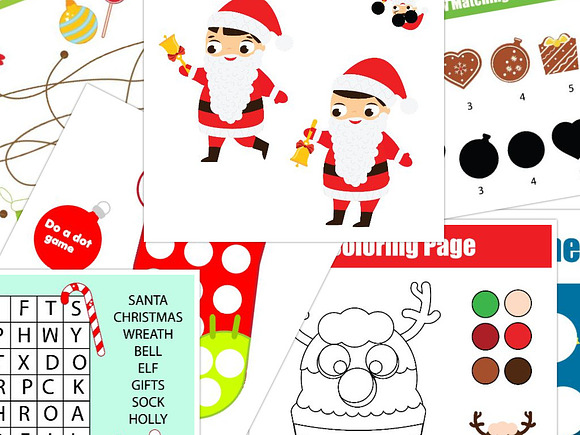Christmas New Year kids activities in Graphics - product preview 3