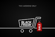 Black Friday sale tag and shopping.